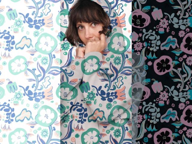 Using brushes to change layers on a photograph of a woman in a hooded sweatshirt