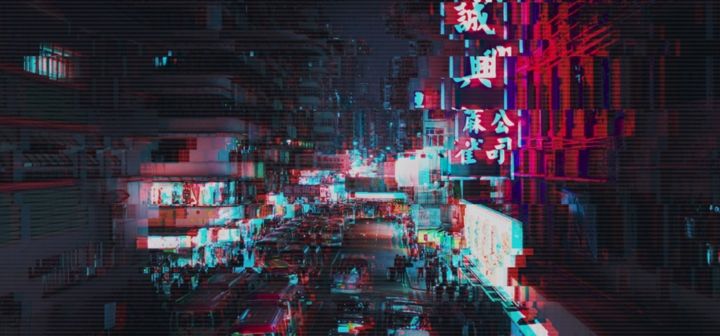 写真にグリッチエフェクトをかける方法 Adobe