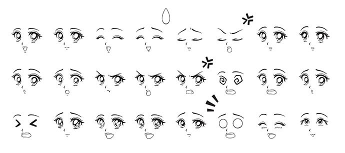 Apprendre à dessiner un Visage Manga fille - Cours de Manga