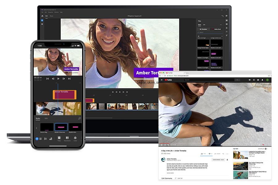 Video Editor For Youtube Social Adobe Premiere Rush