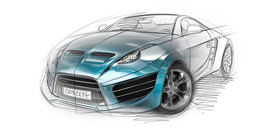 車の描き方の順番 Adobe