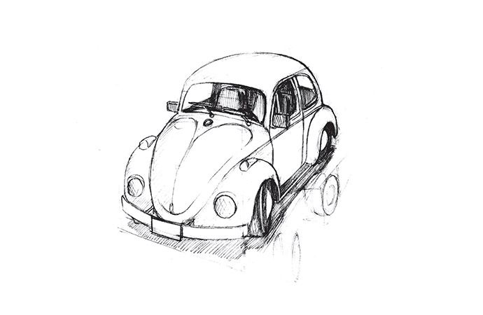 車の描き方の順番 Adobe