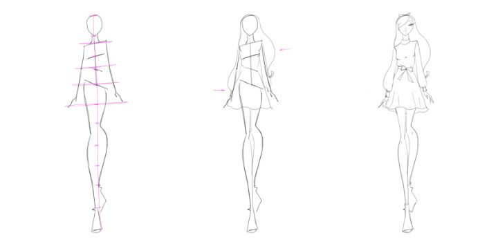 How to draw a fashion croquis