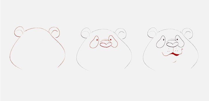 パンダの描き方をステップに分けて解説 Adobe