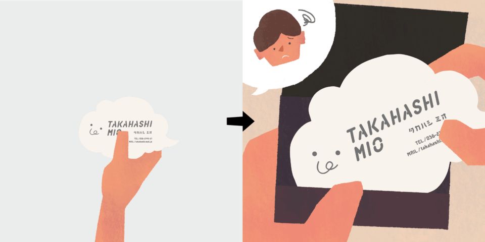 ２つのデザインの傘