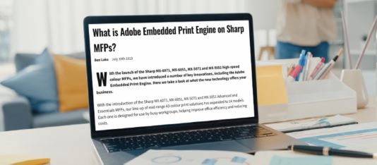 What is Adobe Embedded Print Engine on Sharp MFPs?