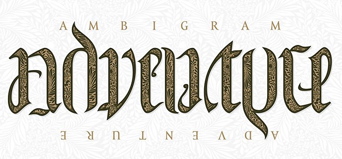 Schwarzes und weißes Love Ambigramm