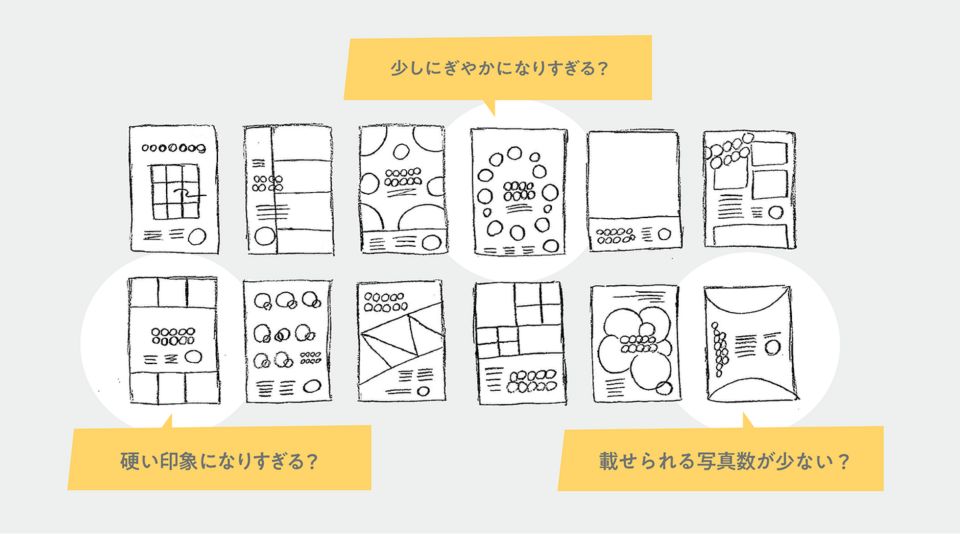 ２つのデザインの傘