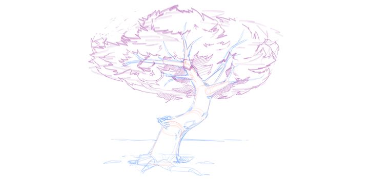 how to draw a realistic tree step by step easy