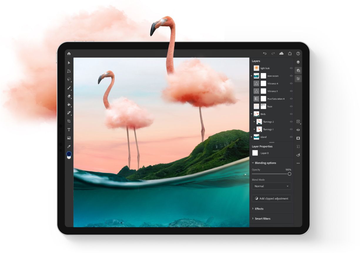 adobe photoshop simdi ipad de adobe