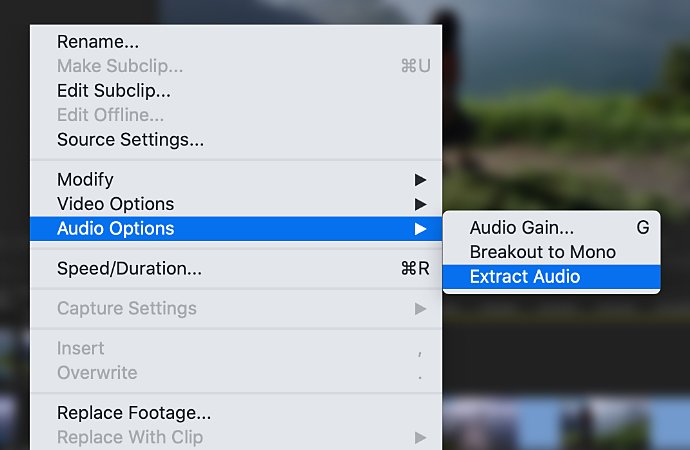 how to get just audio from a video