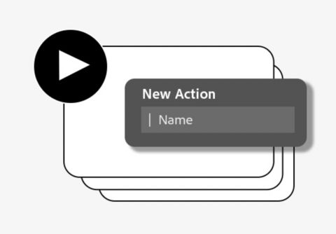 Create and use new Photoshop actions.