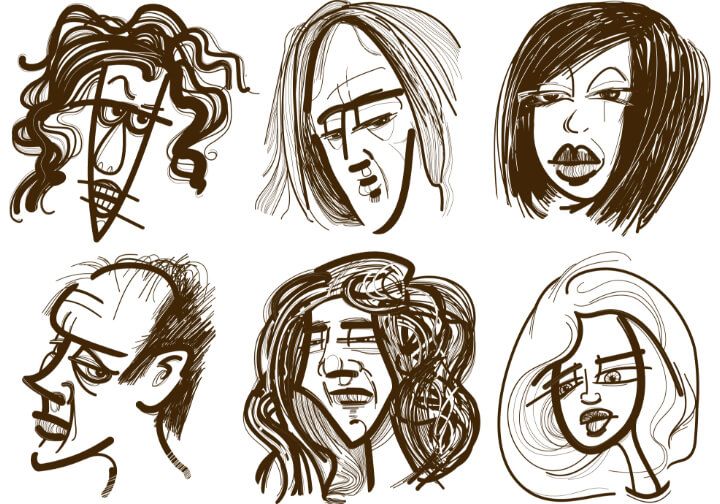 how to draw caricatures step by step instructions