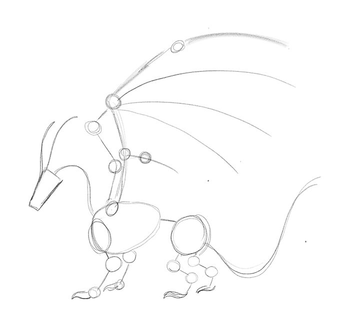 I am drawing dragons for the first time ever! HOW does the anatomy of a  dragon body look like?? I really dont know. Please help, this all looks so  wrong and I