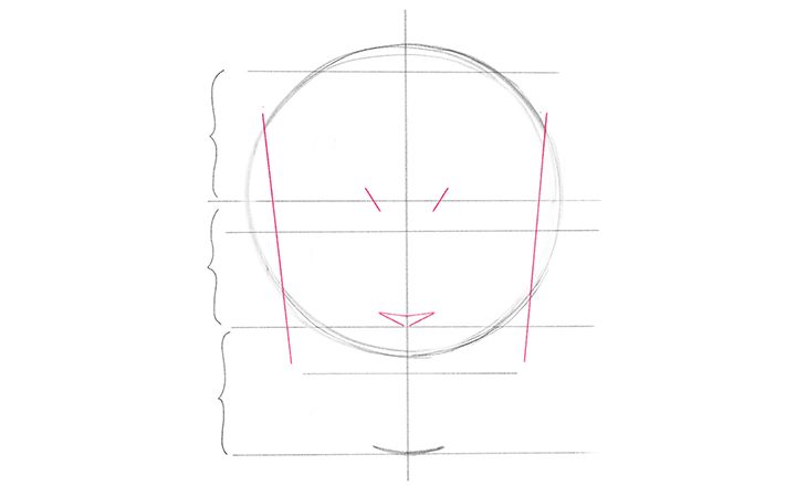 how to draw a human face steps