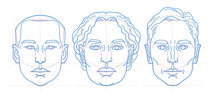 Cómo dibujar caras: tutorial paso a paso | Adobe