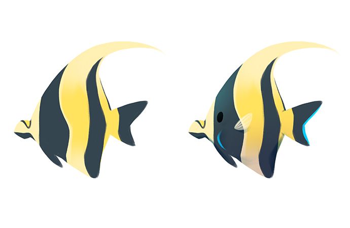 簡単な魚の描き方 Adobe