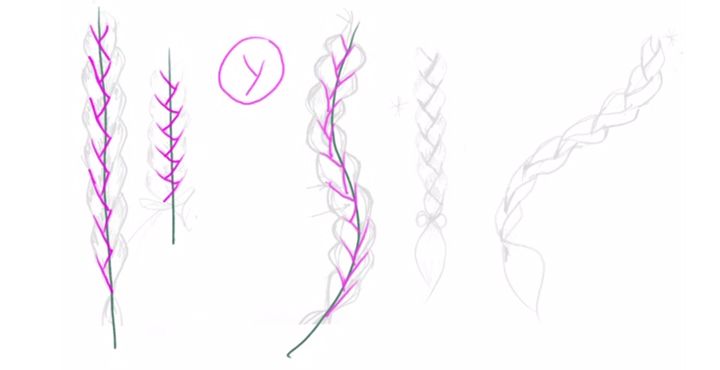 how to draw a girl with a braid step by step