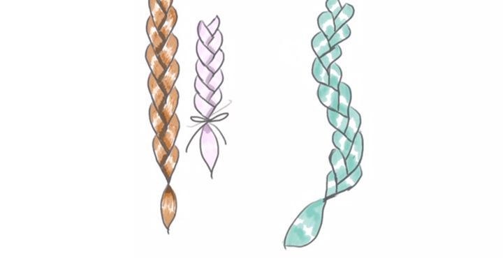 how to draw a braid step by step