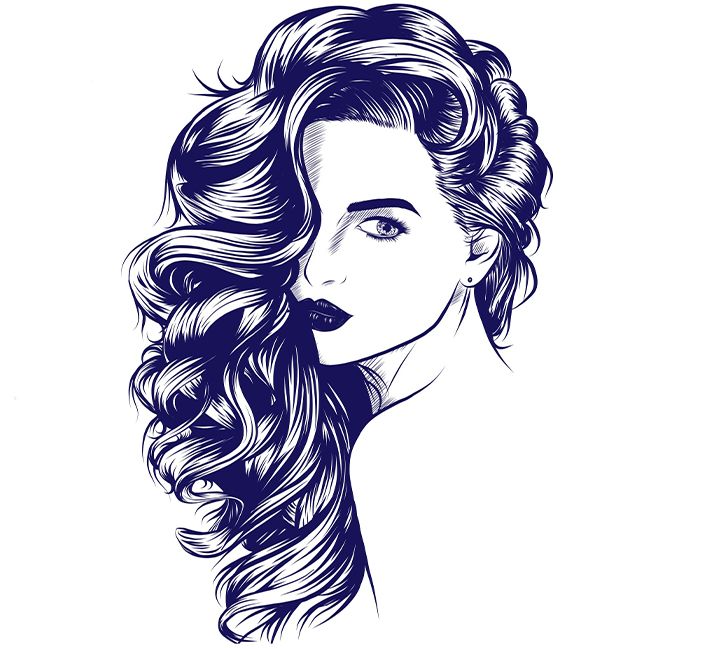 Premium Vector  Draw aesthetic hair with realistic style