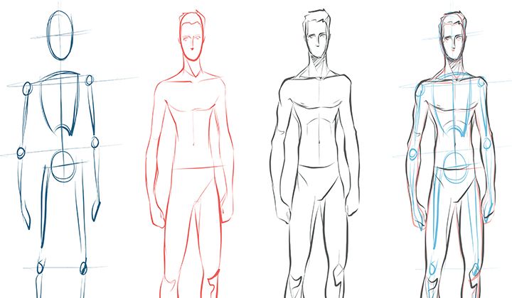 How to draw people step by step