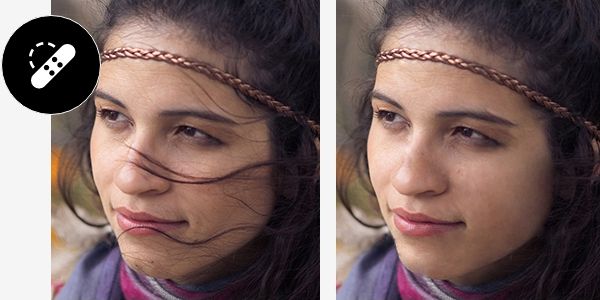 How to remove stray hairs from faces in Photoshop Adobe