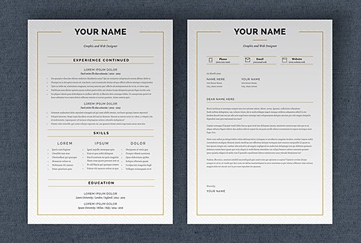 Resume design template for Adobe InDesign