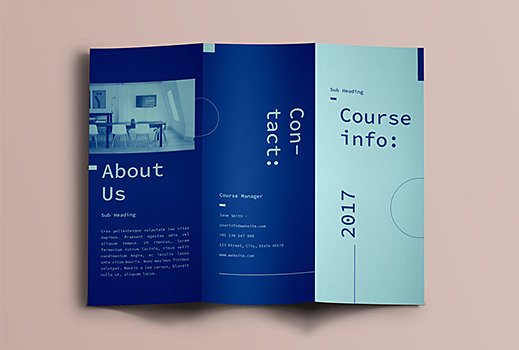 Brochure design template for Adobe InDesign