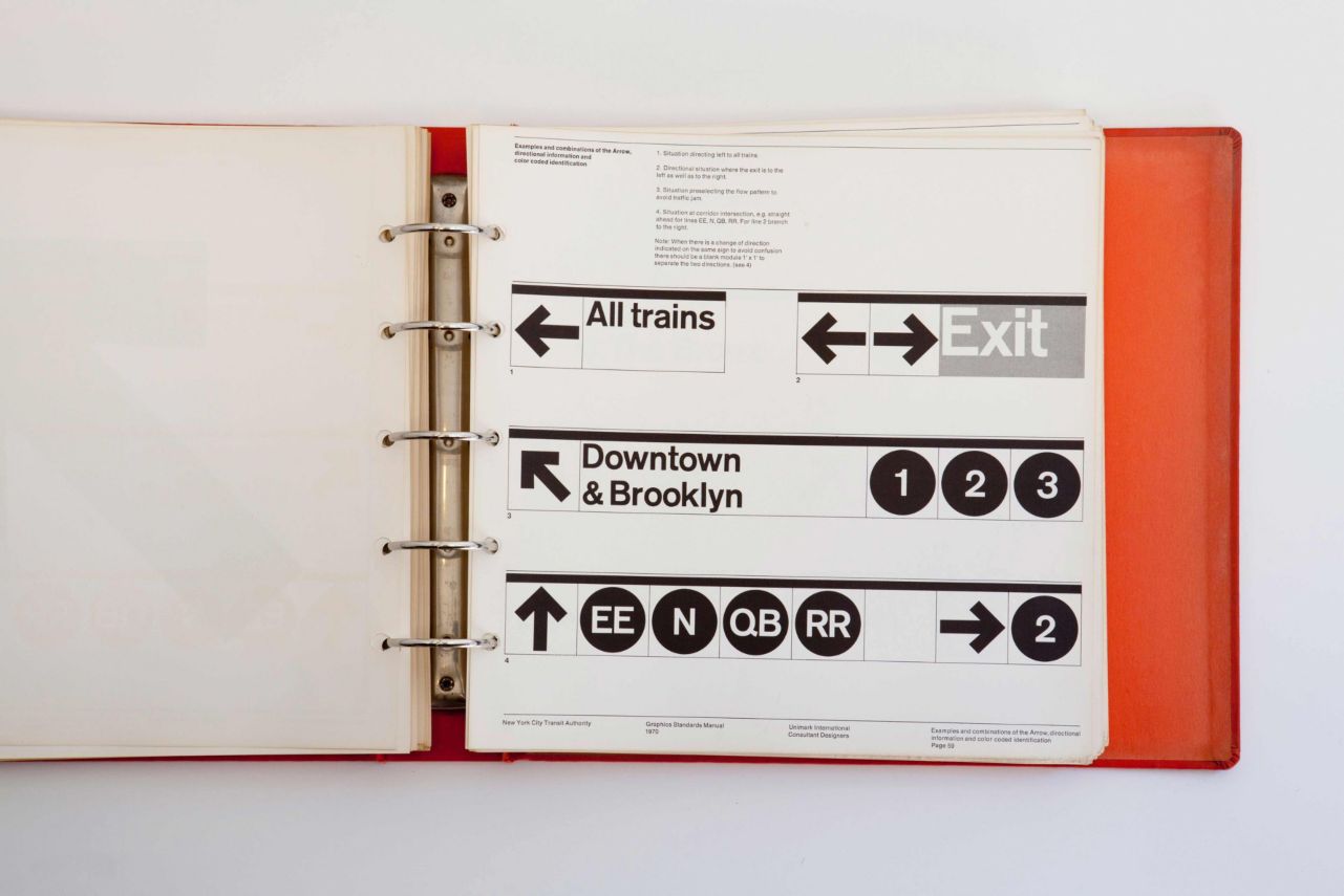 A page from the NYC Transit Authority Standards Manual