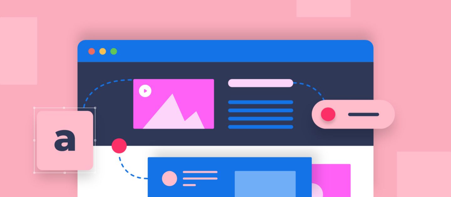 Designing a website landing page in Adobe XD.