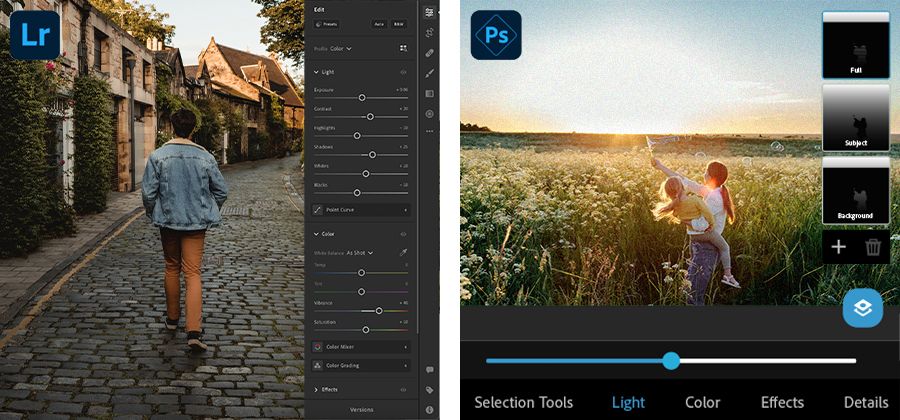 adobe photoshop lightroom and adobe photoshop express download