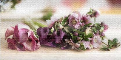 Photo of flowers with a filter overlaid to create unique atmospheric effects