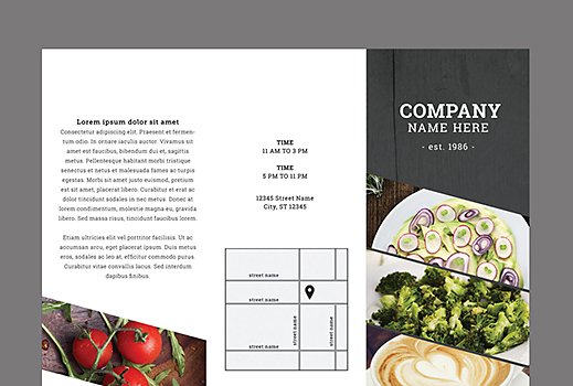 Brochure design template for Adobe Photoshop
