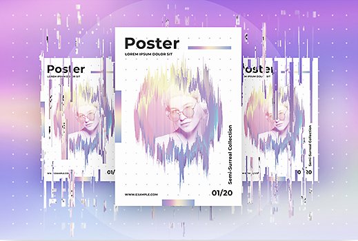 Poster design template for Adobe Photoshop