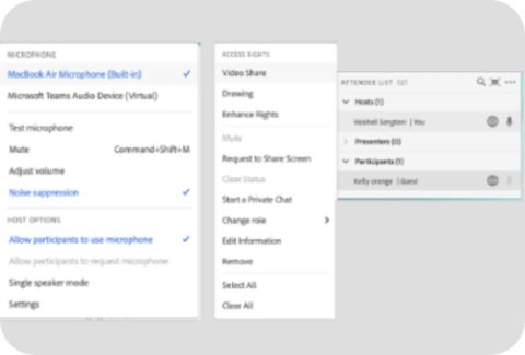 Privilèges basés sur les rôles dans les salles de classe virtuelles