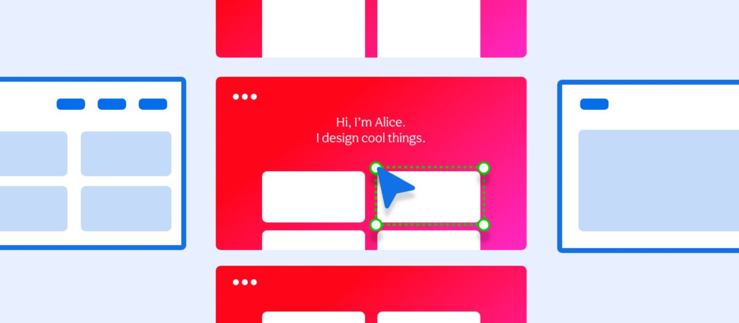 Designing a portfolio website in Adobe XD.