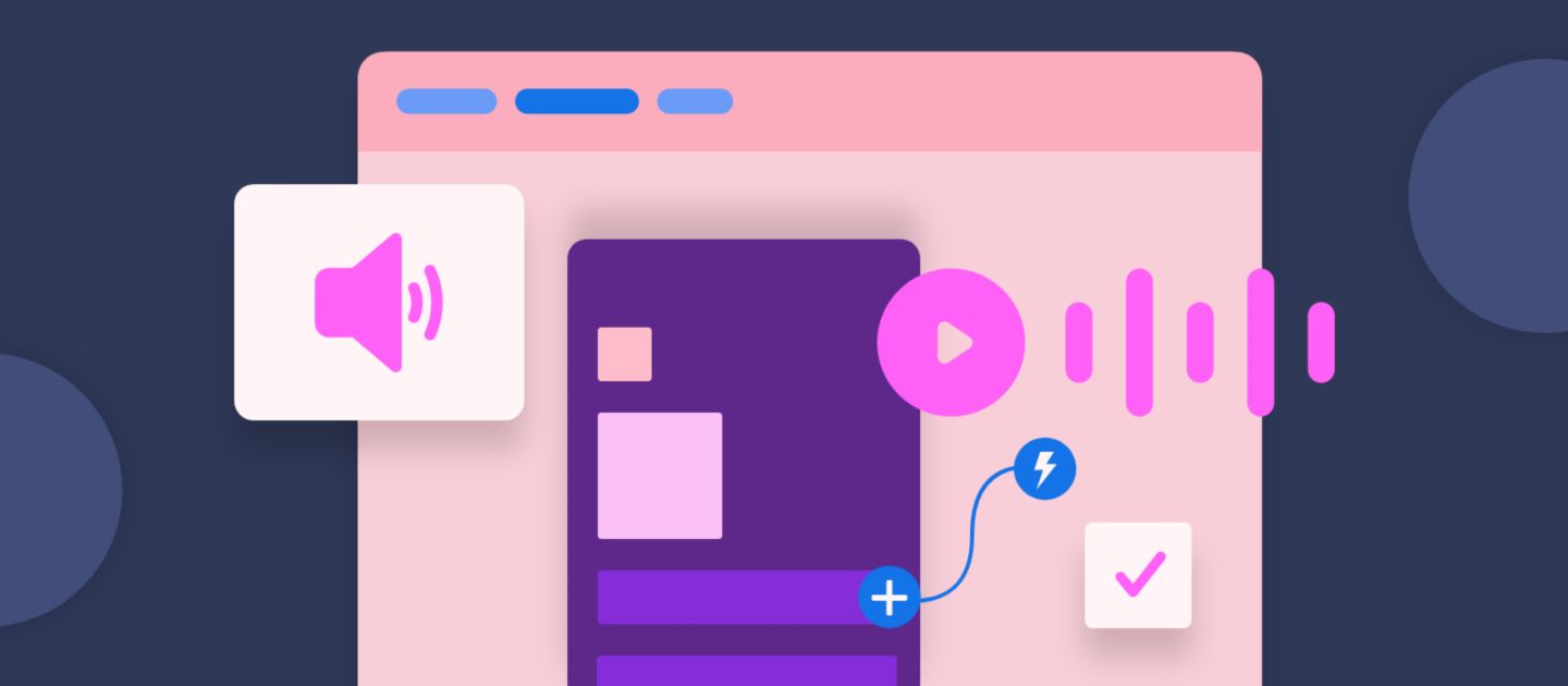 Prototyping with sound: Audio playback in Adobe XD.