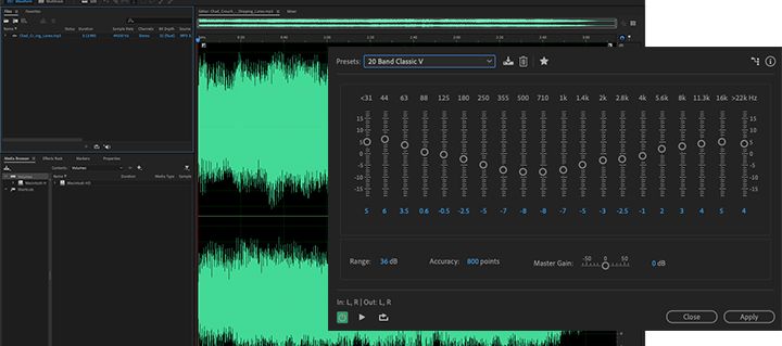 Master sound equalizers for perfect audio Adobe