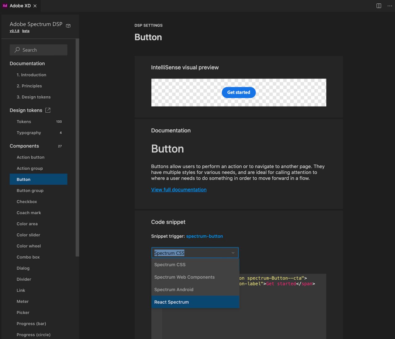 Working with the Adobe XD extension for Visual Studio Code. | Adobe XD