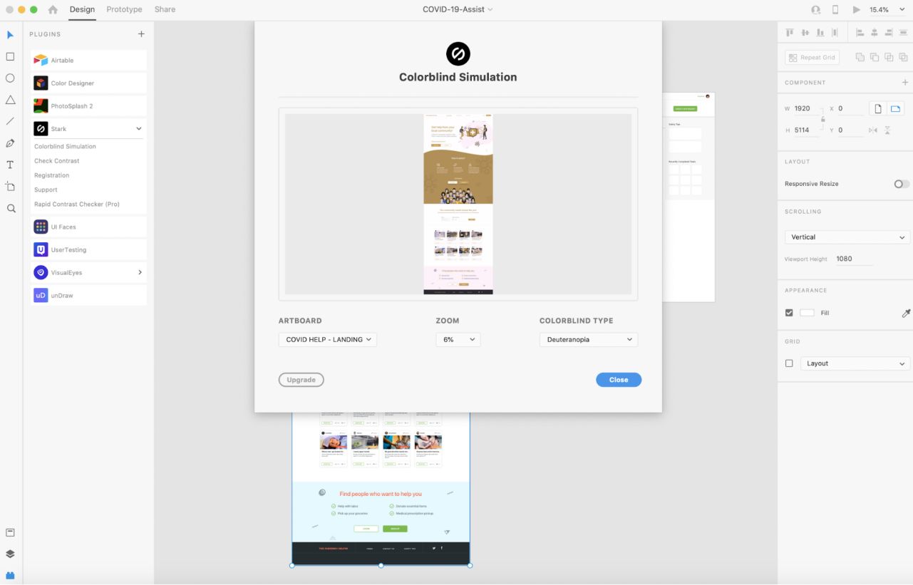 Using Stark’s Colorblind Simulation