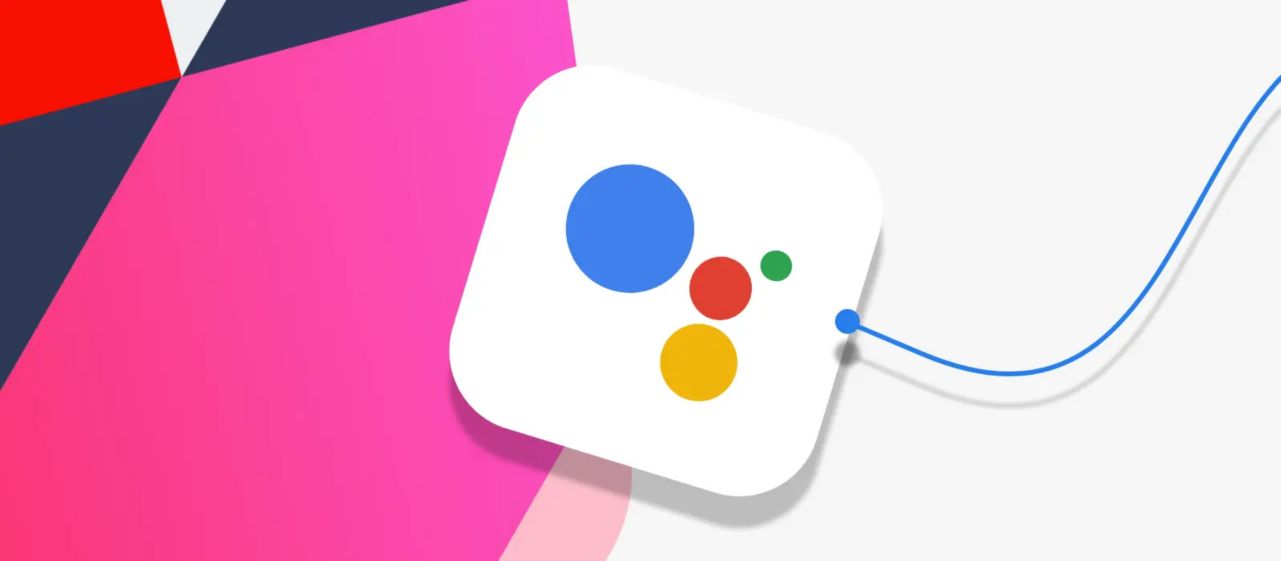 Google Assistant Logo on an Adobe XD backdrop